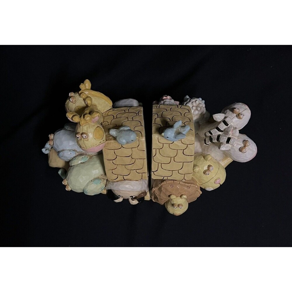 Noah’s Ark Bookends Set Religious Animals Home Decor Renewing Faith 7.25" IOB - Picture 9 of 12
